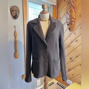 Vintage Bernardo 100% Wool Blazer - Dark Brown